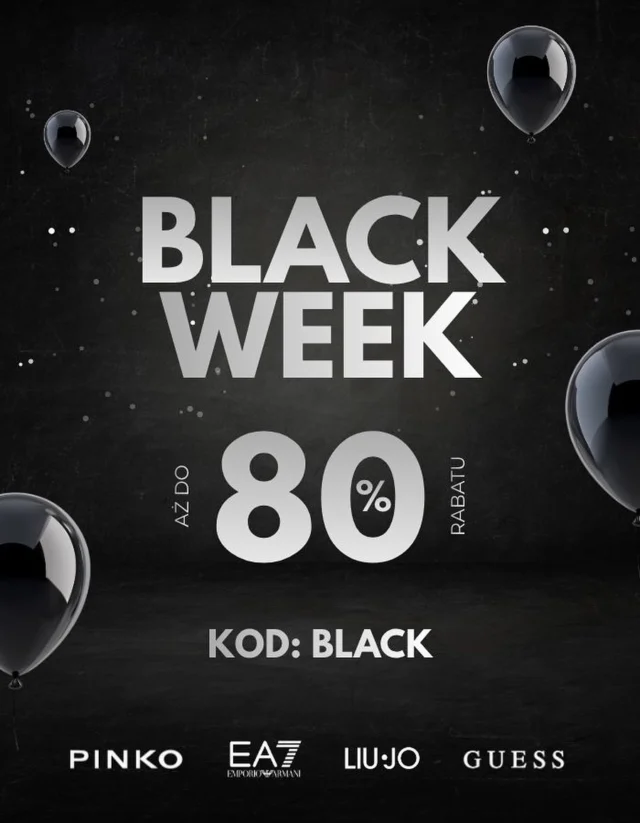 💥Gotowi na szalone promocje z okazji BLACK WEEK? 🤩 Do końca listopada możecie skorzystać z dodatkowego kodu rabatowego " BLACK" , dzięki któremu macie extra -20% !! 😍

Spiesz się zanim ktoś będzie szybszy od Ciebie ! ✨

#blackfriday #black #friday #rabat #kodrabatowy #liujo #ea7 #pinko #elisabettafranchi #versace #karllagerfeld #twinset